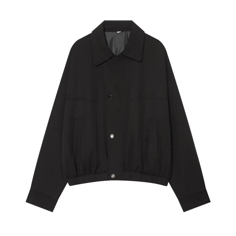 Damen weite Cropped-Hose mit hoher Taille, Kellerfalten und sichtbarem Frontreißverschluss Nord Taschen