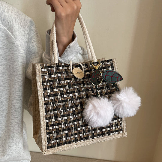 Damen Tragetasche mit elegantem gewebtem Design Nord Taschen