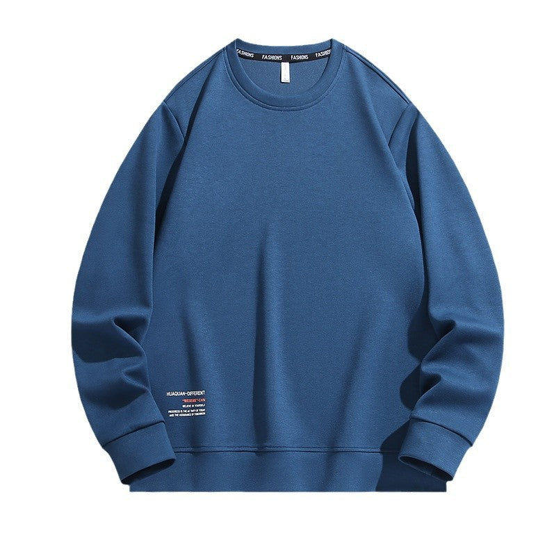 Herren Weit geschnittenes Rundhals-Sweatshirt aus French-Terry mit Saum-Print Nord Taschen