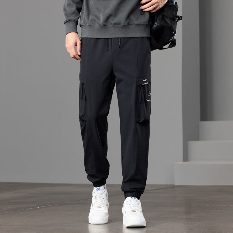 Herren technische Cargo-Joggerhose mit elastischem Saum, Multifachtaschen und Kordelzug Nord Taschen
