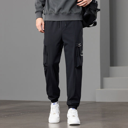 Herren technische Cargo-Joggerhose mit elastischem Saum, Multifachtaschen und Kordelzug Nord Taschen