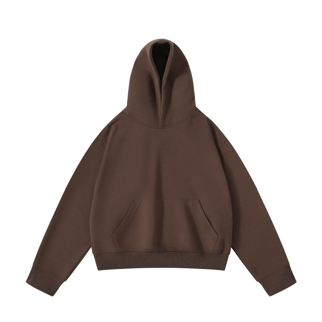 Unisex nan schwerer Oversize-Kapuzenpullover mit doppellagiger Kapuze Kängurutasche und breitem Rippbund Nord Taschen