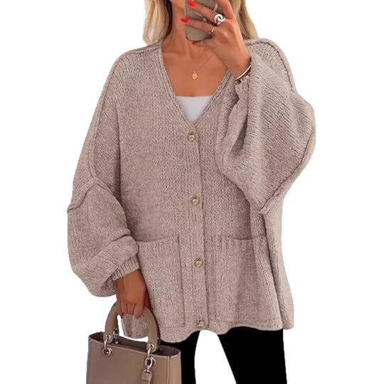 Damen gemütlicher Strickcardigan Nord Taschen