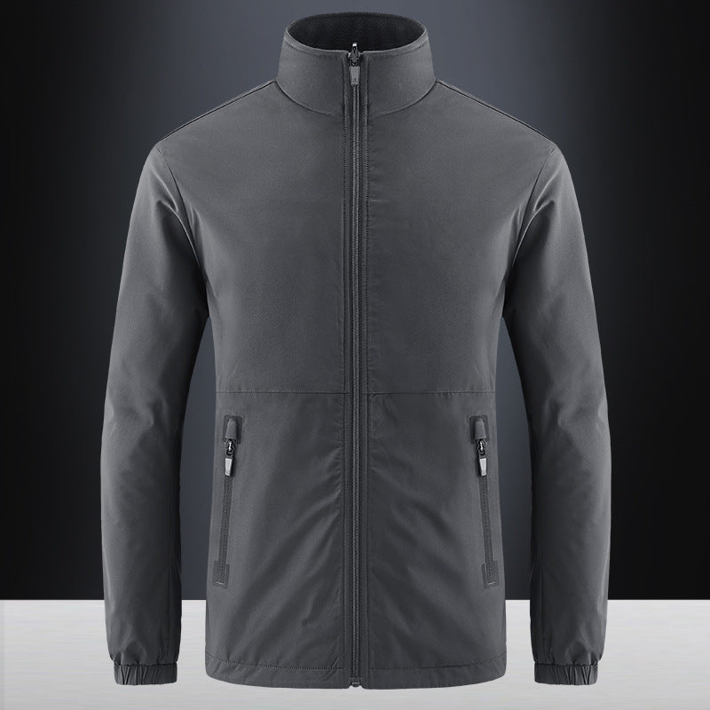 Herren leichte wasserabweisende Softshelljacke mit Stehkragen, verdecktem Reißverschluss und elastischen Bündchen Nord Taschen