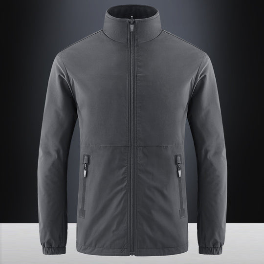 Herren leichte wasserabweisende Softshelljacke mit Stehkragen, verdecktem Reißverschluss und elastischen Bündchen Nord Taschen