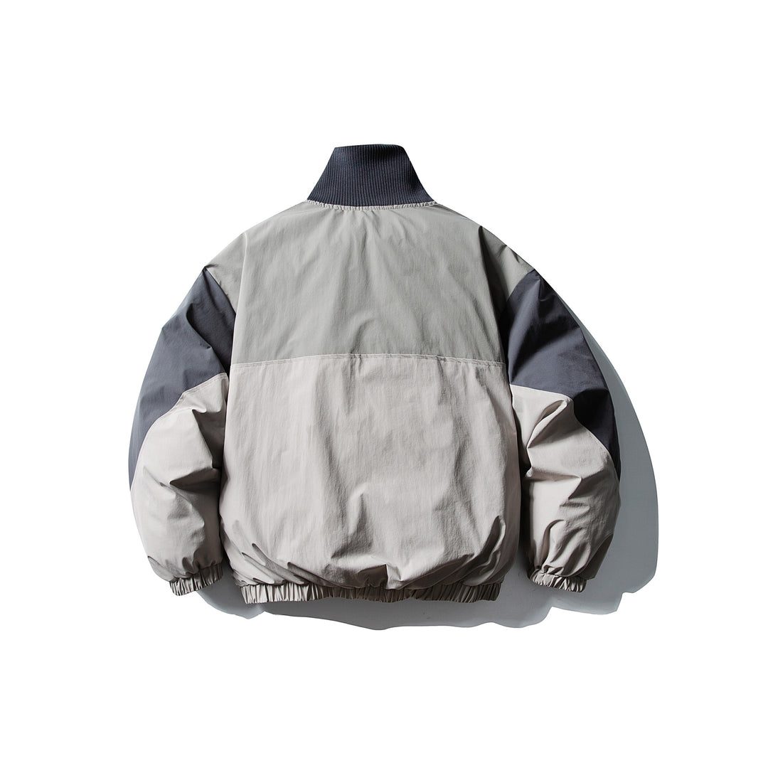 Herren Wattierter Boxy-Bomber mit hohem Rippenkragen und elastischem Saum Nord Taschen