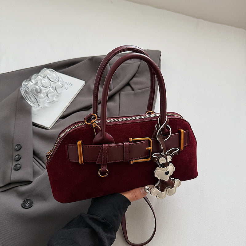 Damen elegante Satchel-Tasche mit kontrastierenden Riemen Nord Taschen
