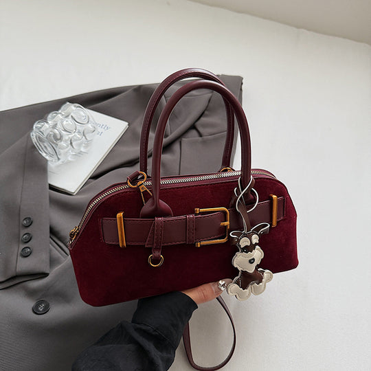 Damen elegante Satchel-Tasche mit kontrastierenden Riemen Nord Taschen