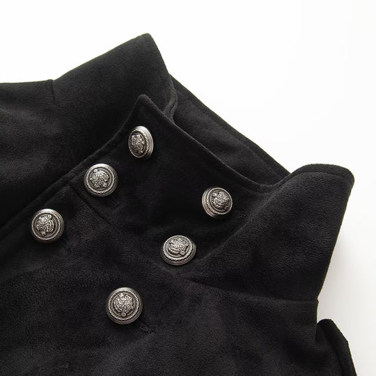 Damen Kurzblouson im Militär‑Matrosenmix mit hohem Stehkragen und Zierknopfleiste Nord Taschen
