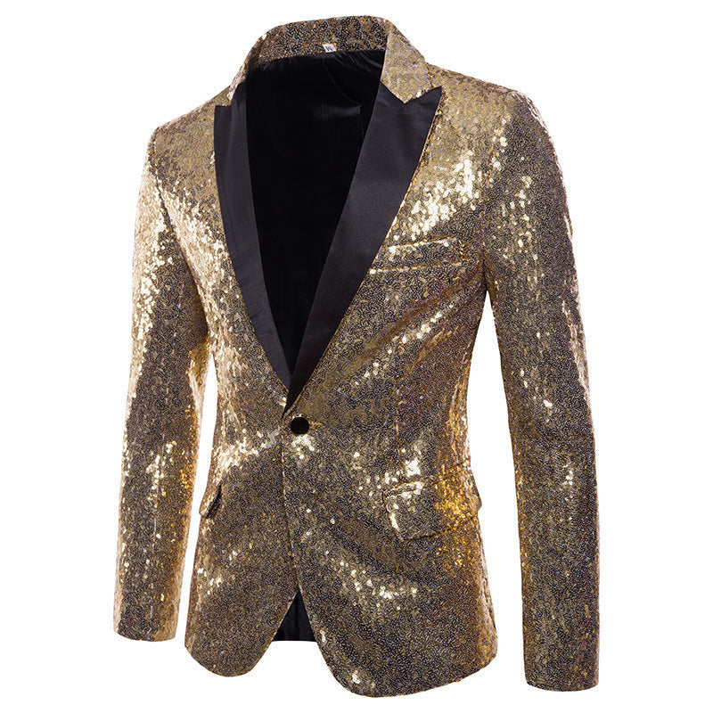Herren Pailletten Formal Blazer Nord Taschen