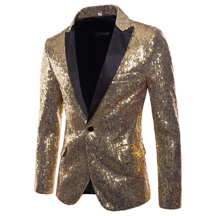 Herren Pailletten Formal Blazer Nord Taschen