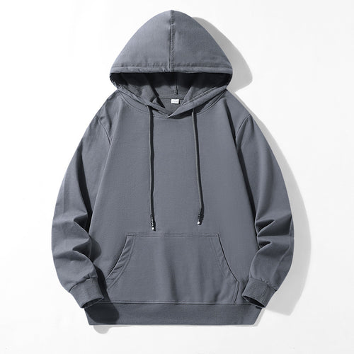 Unisex Locker geschnittener Kapuzenpullover aus Baumwollmix mit Kängurutasche und Kordelzug Nord Taschen