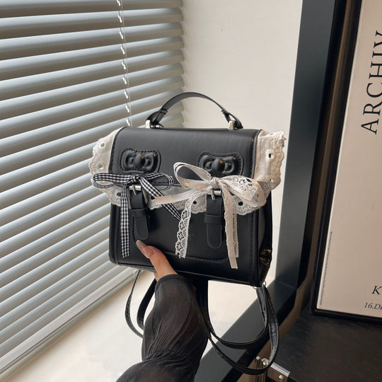Damen Designer-Handtasche mit verspieltem Spitzen- und Schleifendetail Nord Taschen