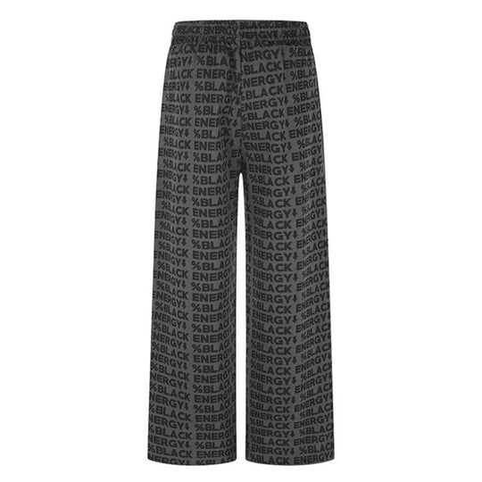 Damen Weite Palazzo-Loungehose mit Tunnelzug, Allover-Logoprint und elastischem Komfortbund Nord Taschen