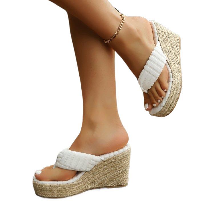 Damen Glamouröse Wedge-Pantoletten mit weich gepolsterter Sohle