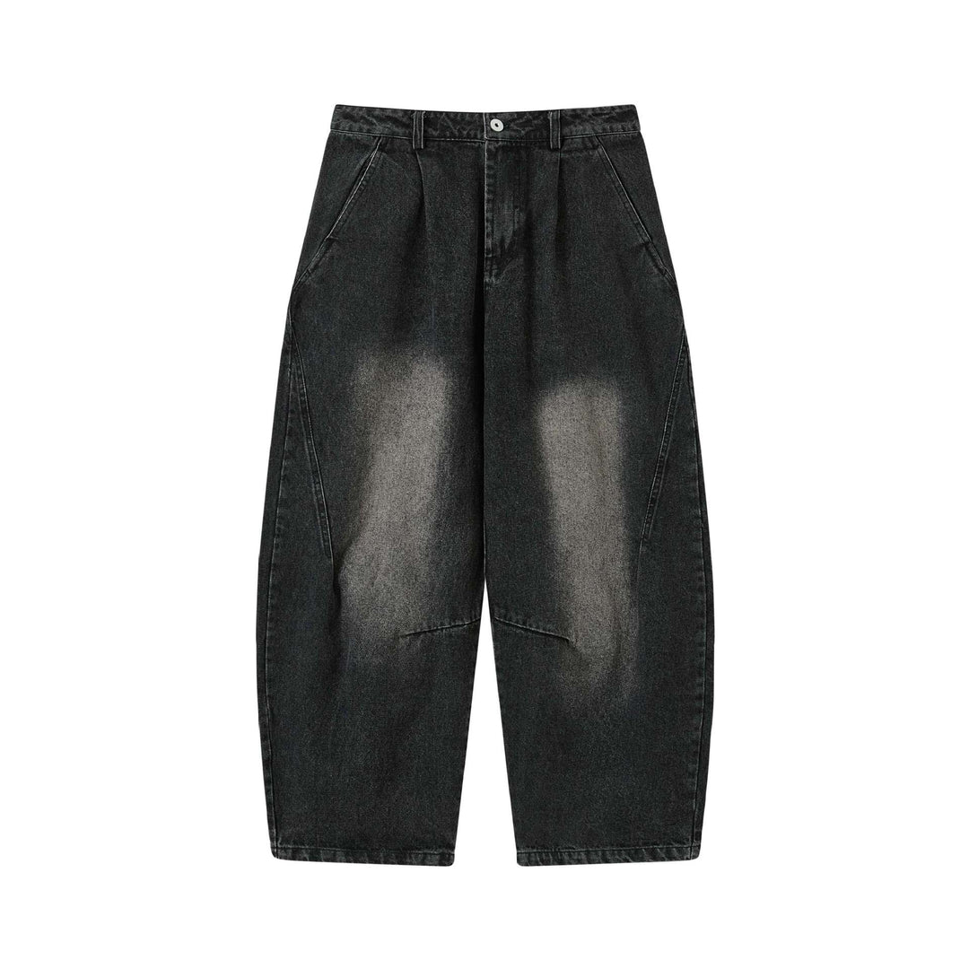 Damen Hochtaillierte Loose‑Fit Utility‑Denim‑Culotte mit abgesteppten Tascheneinsätzen Nord Taschen