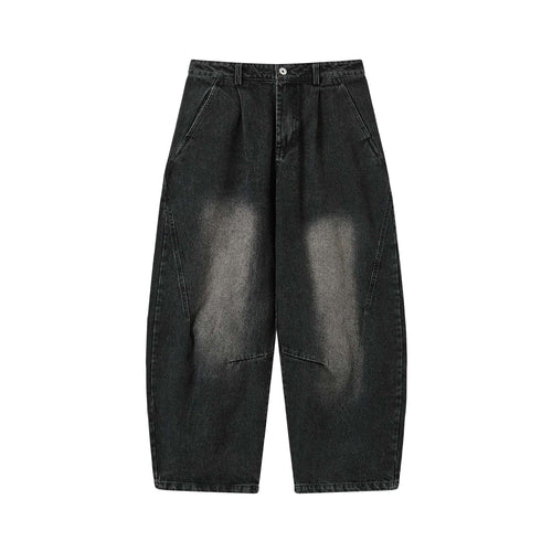 Damen Hochtaillierte Loose‑Fit Utility‑Denim‑Culotte mit abgesteppten Tascheneinsätzen Nord Taschen
