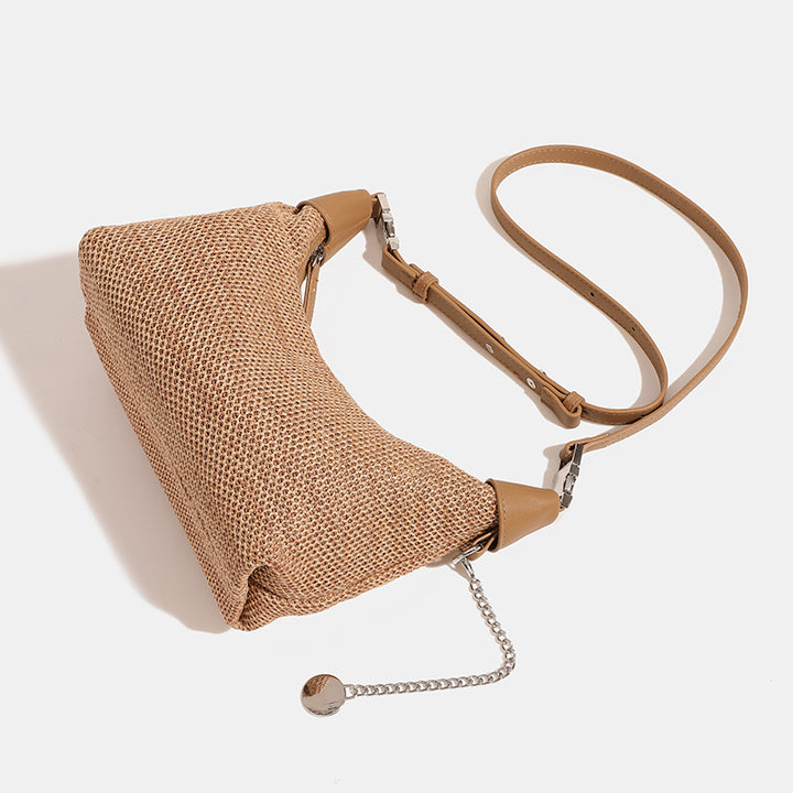 Damen Hobo-Tasche mit raffiniertem Flechtmuster und elegantem Kettenhandgriff Nord Taschen
