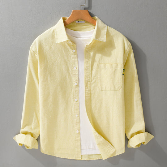 Damen Leichtes Baumwoll-Overshirt mit Kentkragen, aufgesetzter Brusttasche und Relaxed-Fit Nord Taschen