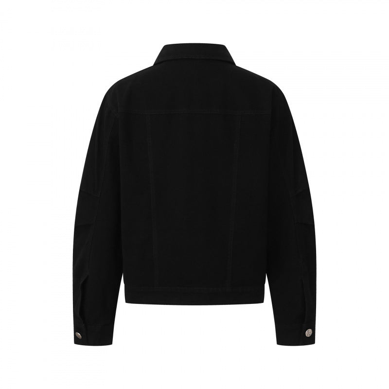 Unisex Boxy-Denimjacke im Worker‑Look mit Metallknopfleiste und Brusttaschen Nord Taschen