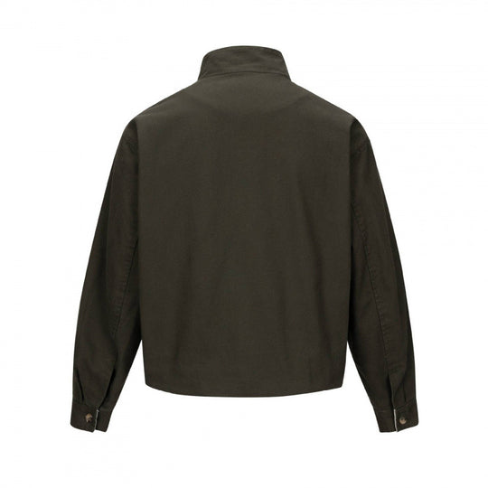 Herren Kurz geschnittene kastige Canvas‑Jacke mit Nietenbesatz und Stehkragen Nord Taschen