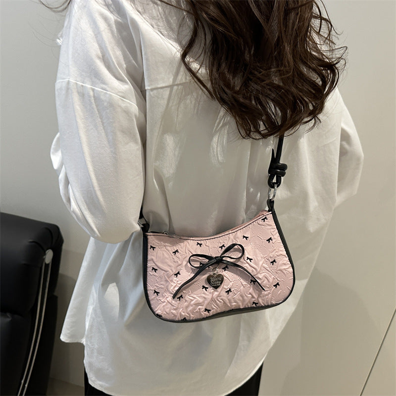 Damen Designer Umhängetasche mit romantischem Schleifendetail Nord Taschen