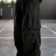 Herren Baggy-Cargohose im Oversize-Utility-Style mit elastischem Bund & Mehrfachtaschen Nord Taschen