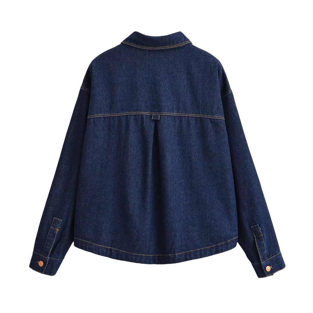 Damen Oversize-Denimjacke im Worker‑Look Nord Taschen