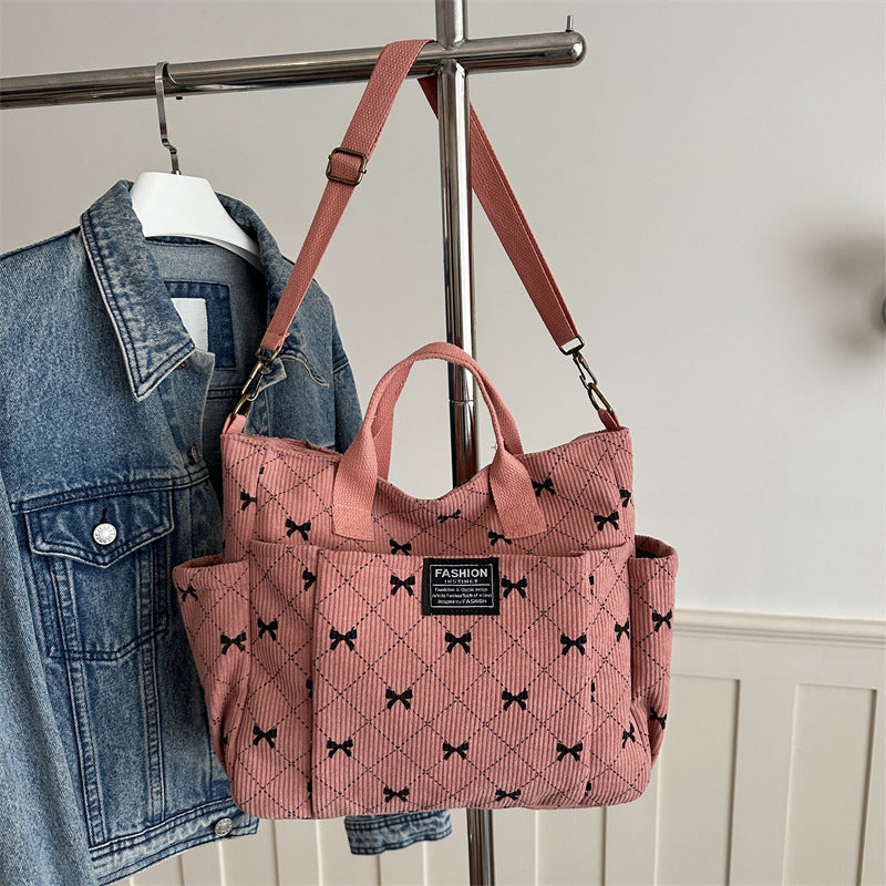 Damen Tragetasche mit dekorativem Rüschendesign Nord Taschen
