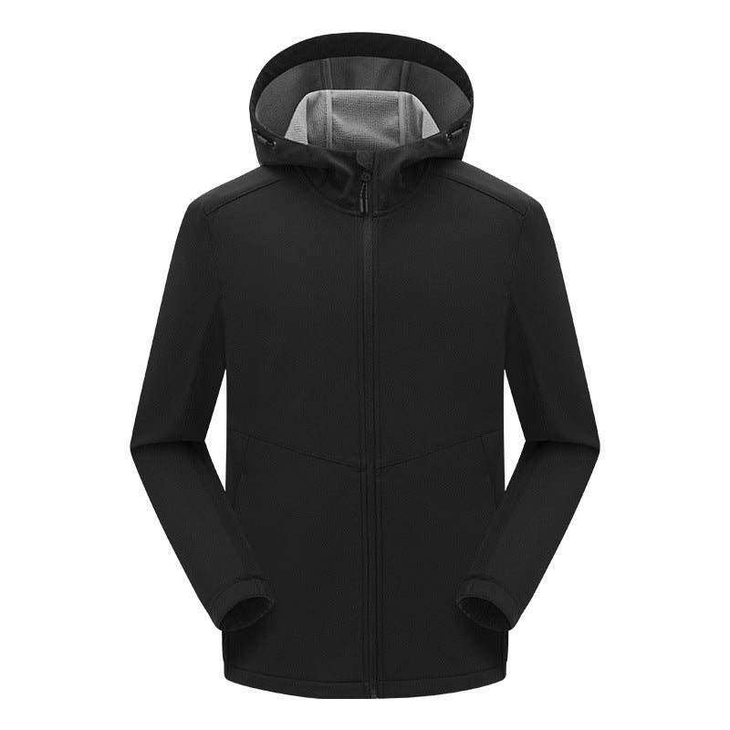 Herren technische Softshelljacke mit fleecegefütterter Kapuze und elastischem Stretchschnitt Nord Taschen