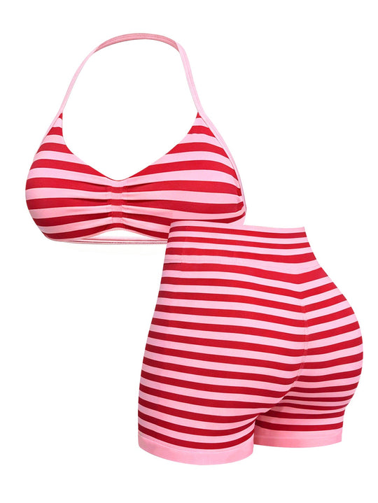 Damen Sportliches Bikini-Set mit hochelastischem Material und verstellbaren Trägern