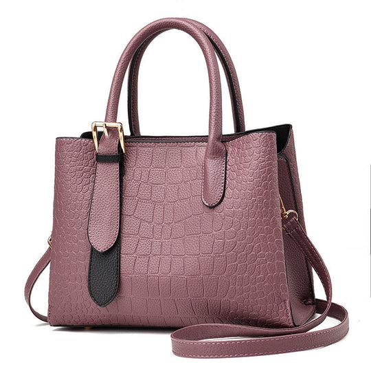 Damen elegante Handtasche mit exklusivem Kroko-Design und praktischen Tragriemen Nord Taschen