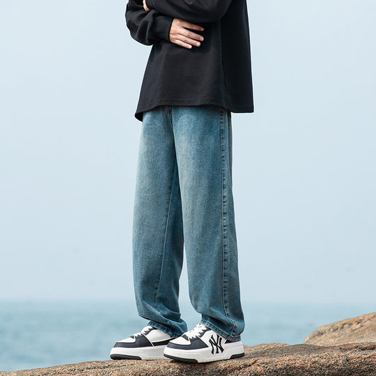 Herren weite Baggy-Jeans im Vintage‑Workwear‑Look mit relaxed Sitz und geradem Bein Nord Taschen