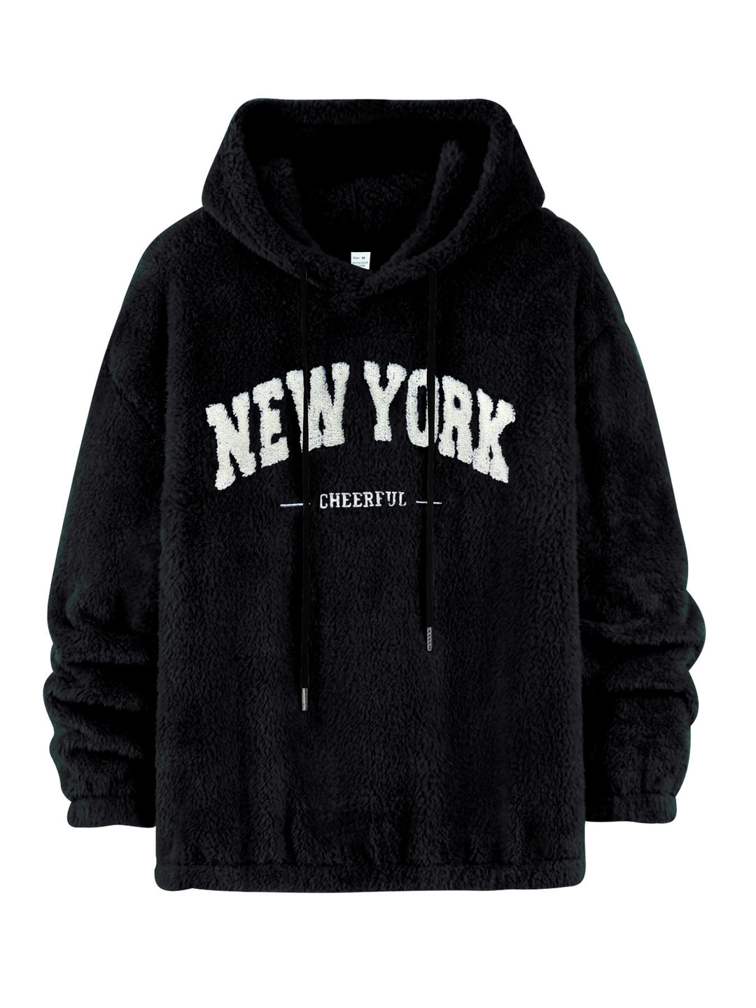 Unisex Kuscheliger Teddy-Fleece-Hoodie mit Chenille-Schriftzug Nord Taschen