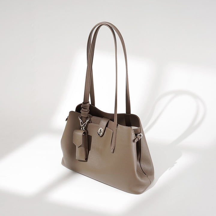 Damen stilvolle Handtasche mit strukturiertem Design und abnehmbarer Anhängertasche Nord Taschen