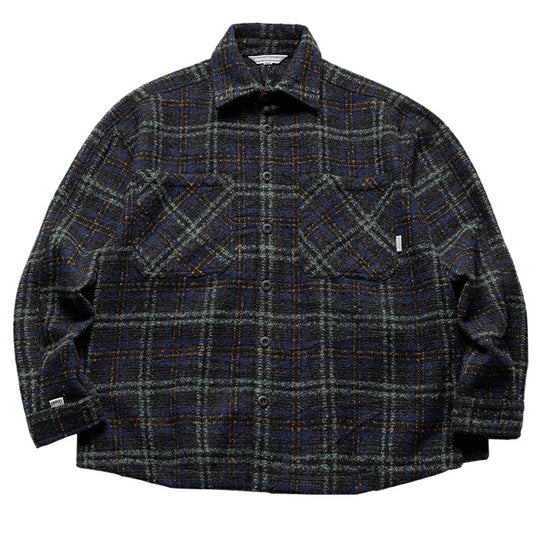 Unisex Karo-Overshirt aus Wollmix mit aufgesetzten Brusttaschen Nord Taschen