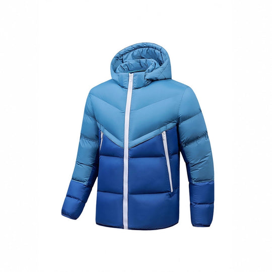 Herren Leichte Daunenoptik-Steppjacke mit Kapuze, winddichter Thermoisolierung und vertikalen Reißverschlusstaschen Nord Taschen