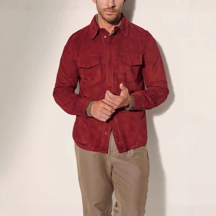 Herren hochwertige Vegan lederjacke im klassischen Design