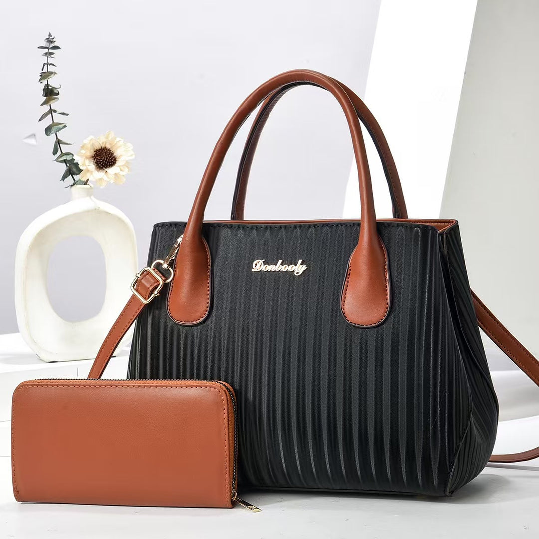 Damen Designerminitasche mit strukturiertem Obermaterial und abnehmbarem Portemonnaie Nord Taschen