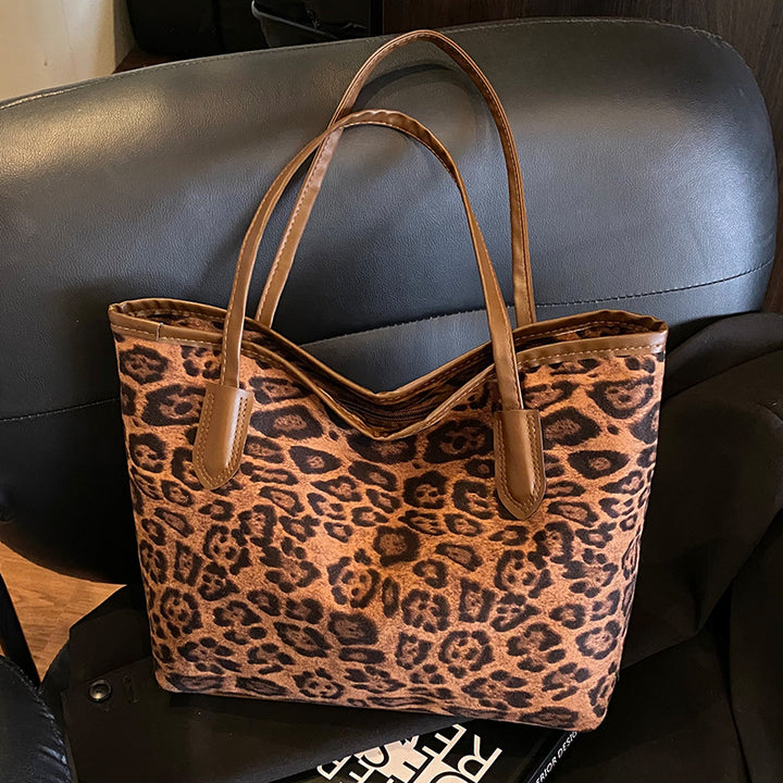 Damen Tote-Tasche mit modernem Leo-Muster und robusten Tragegriffen Nord Taschen