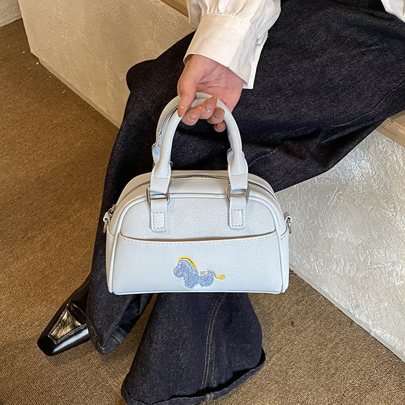 Damen Handtasche mit verspieltem Pferdemotiv und praktischem Tragegriff Nord Taschen