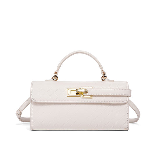 Damen Umhängetasche mit kunstvollem geflochtenem Design und goldenen Akzenten Nord Taschen