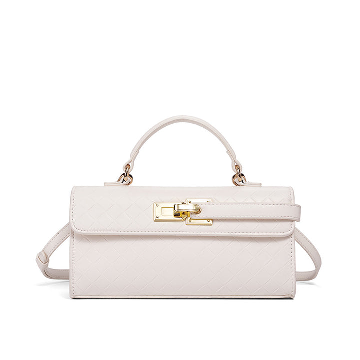Damen Umhängetasche mit kunstvollem geflochtenem Design und goldenen Akzenten Nord Taschen