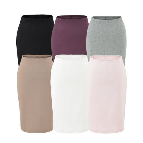 Damen Figurnaher Midirock aus Feinstrick mit elastischem Bund Nord Taschen