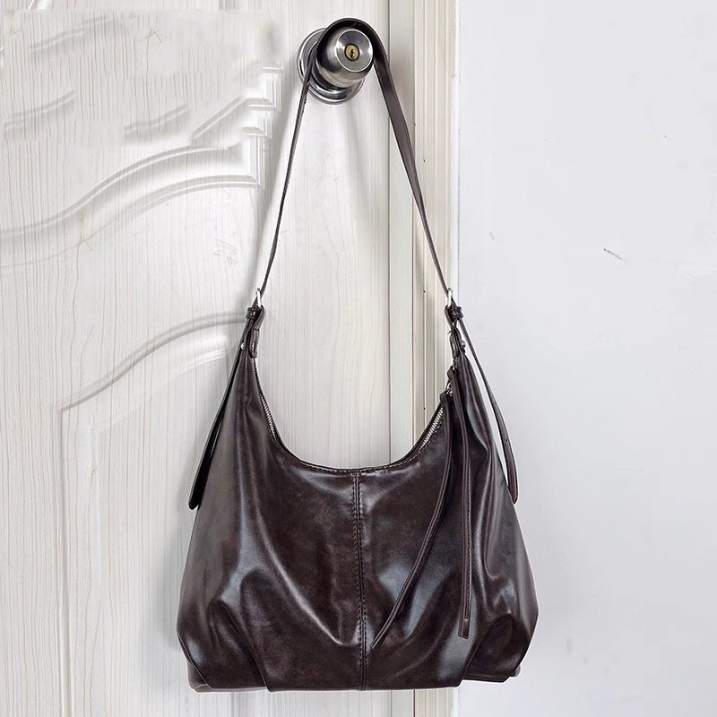 Damen Hobo-Tasche aus luxuriösem, geschmeidigem Kunstleder mit verstellbarem Schulterriemen Nord Taschen