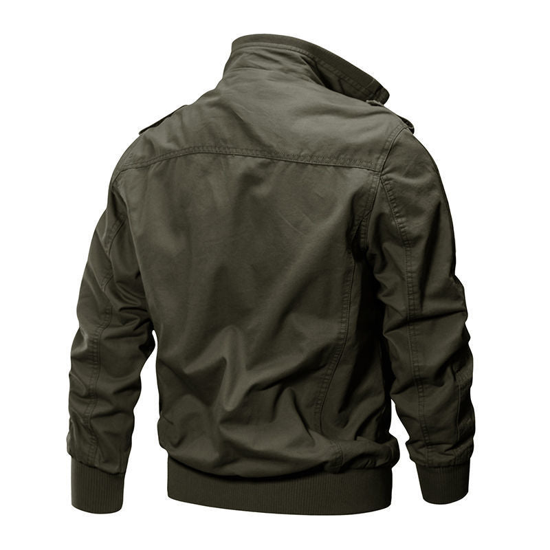Herren Militärische Feldjacke mit modischen Details Nord Taschen