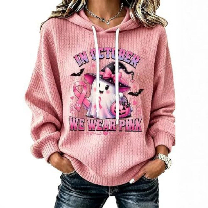 Damen Lustiger Kapuzenpullover mit Gruselmotiven Nord Taschen