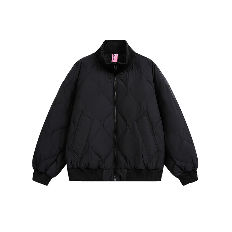 Damen Gesteppte Kurzblousonjacke mit Stehkragen und elastischem Saum Nord Taschen