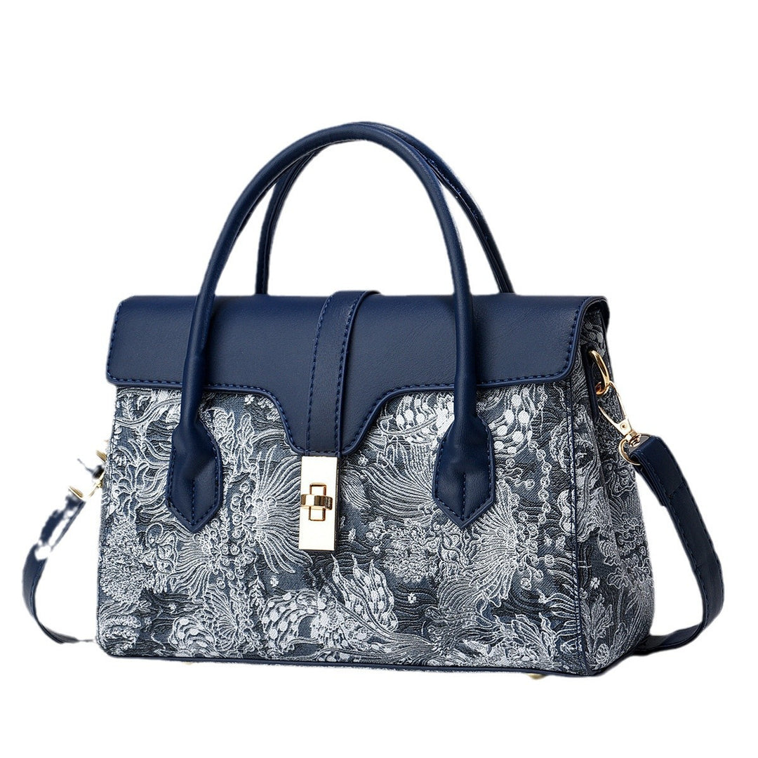Damen elegante Handtasche mit kunstvollem floralen Design Nord Taschen