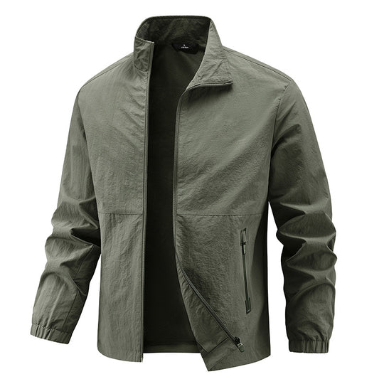 Herren Leichte technische Übergangsjacke mit Stehkragen atmungsaktivem Mesh-Futter und wasserabweisenden Reißverschlusstaschen Nord Taschen